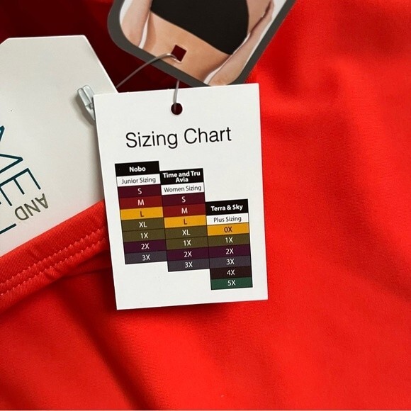 Time and Tru Orange Mid Rise High Cut Bikini Bottoms Women's Plus Size 3X - Picture 9 of 9